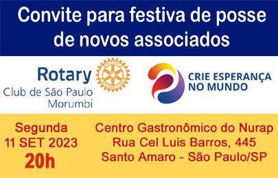 Convite festiva de coquetel e posse de novos associados – 11/set/2023