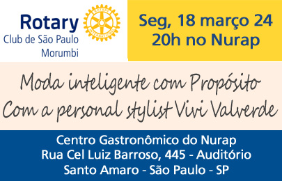 Convite para evento gratuito “Moda Inteligente com propósito”, com Vivi Valverde – Dia 18 março 2024 20h no Nurap