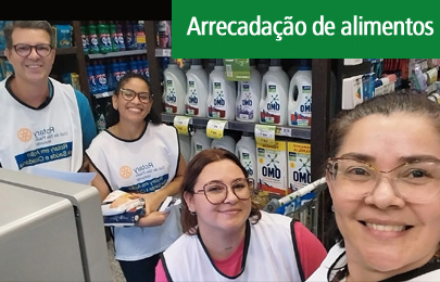 Arrecadação de alimentos no Pão de Açúcar