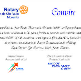 Ingresso para posse conselho diretor 2025-2026 em 30-jun-2025