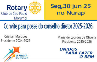 Convite para posse do novo conselho diretor ano 2025-2026 – 30 de junho de 2025 – 19h