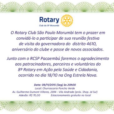 Dia 20/março, compareça ao Rotary Day na praça Vinicius de Moraes