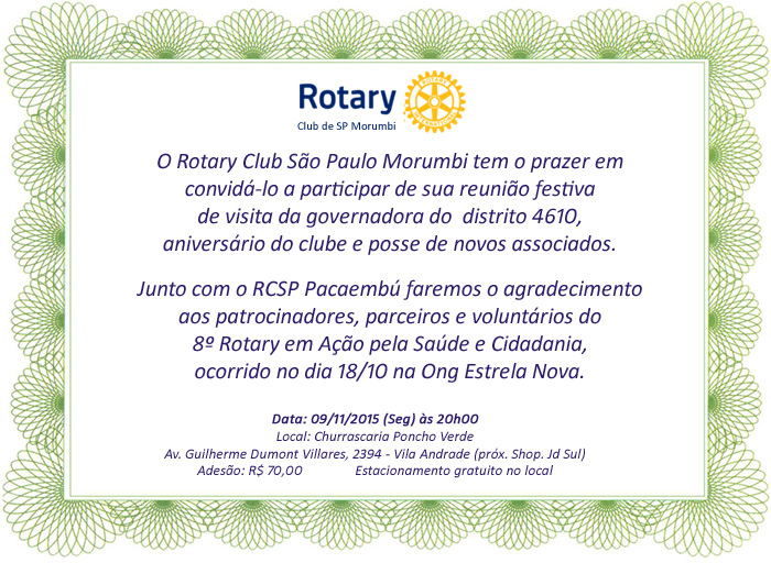 Convite Rotary Day 2016