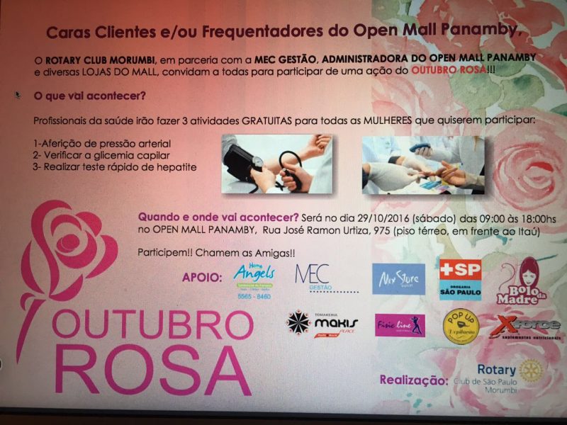 Evento Outubro Rosa